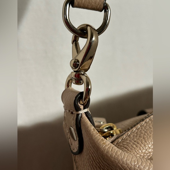 Kate Spade Warm Beige Larchmont Ave. Mini Layla Studded Purse Satchel Crossbody - Picture 4 of 12